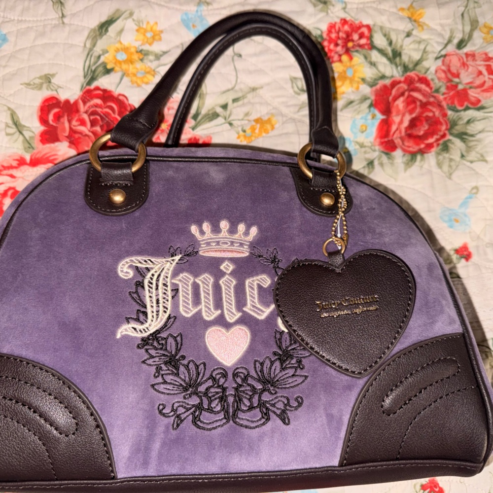 Juicy Couture Black and Purple Satchel